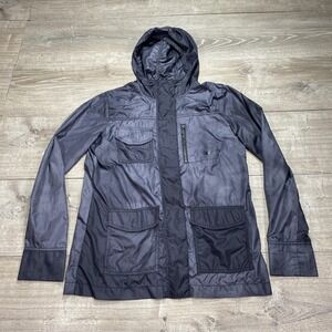 Nike 6.0 Jacket Mens Medium Black Hooded Windbreaker Nylon Full Zip Pockets Rare